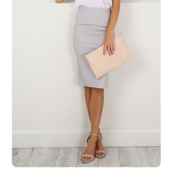 Worthington Dresses & Skirts - Stretch grey pencil skirt